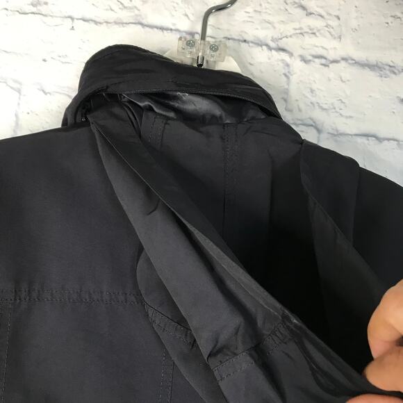 Navy Blue Ellen Tracy Raincoat - Picture 9 of 10